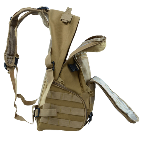 sac à dos crossfit militaire 27l khaki ouvert